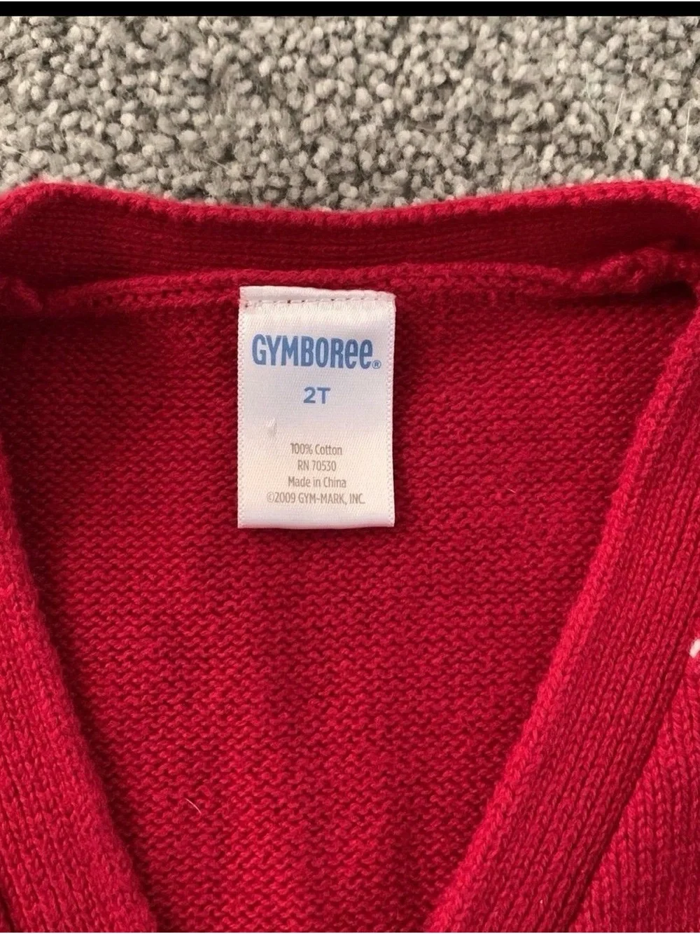 Gymboree Red Argyle Button Cardigan Sweater